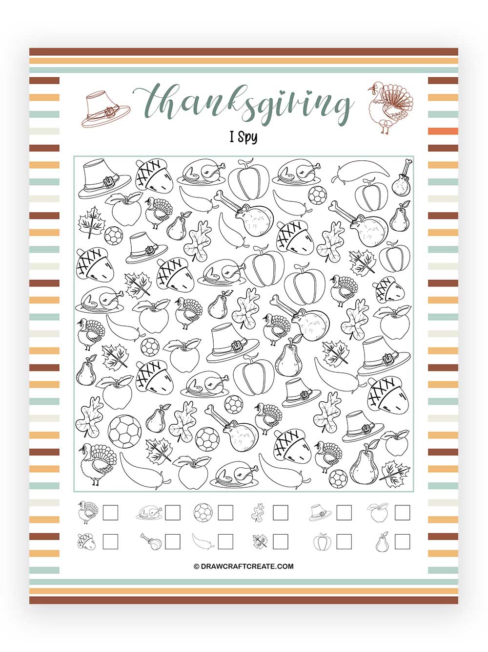 Printable Thanksgiving I Spy