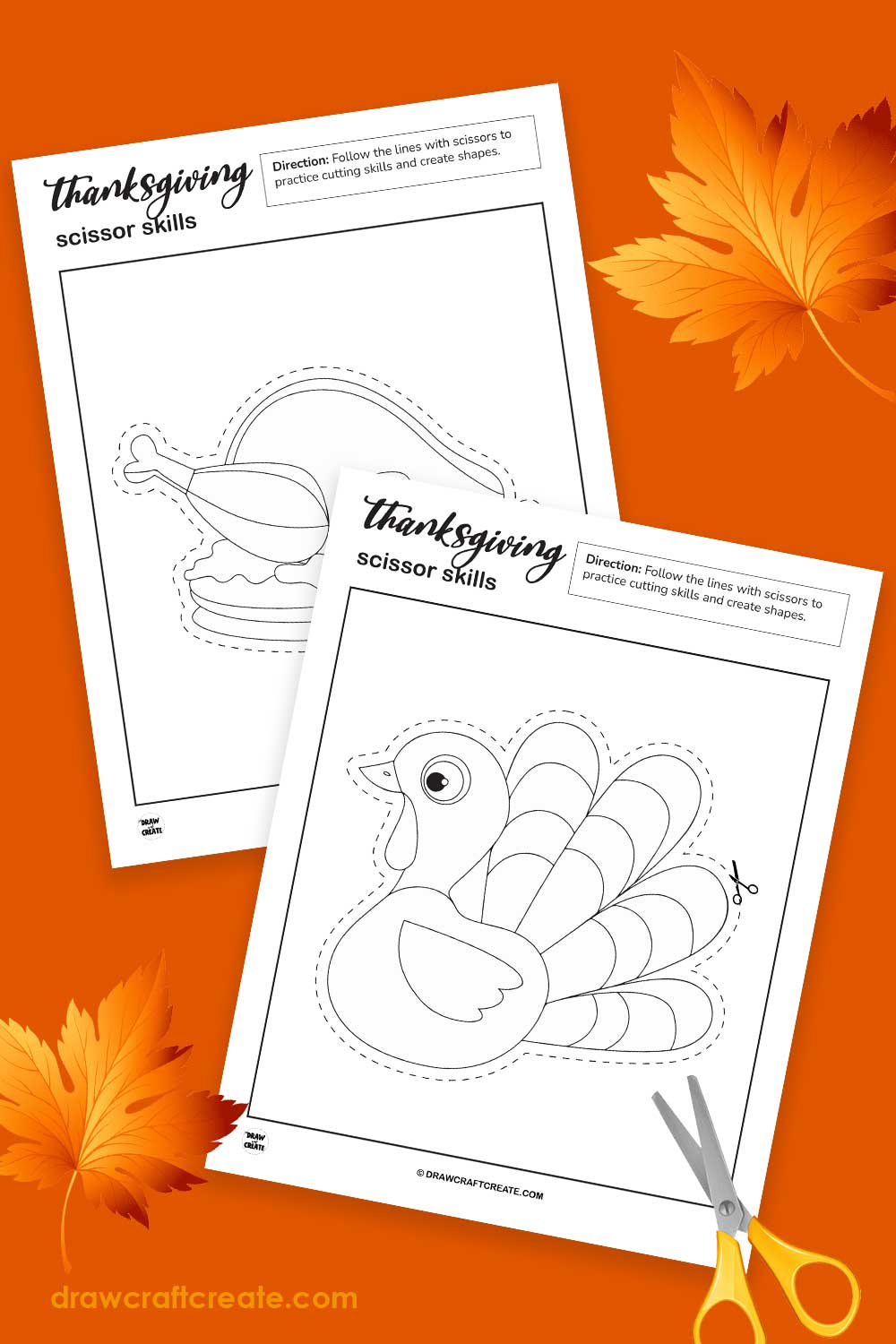 free printable thanksgiving scissor skills