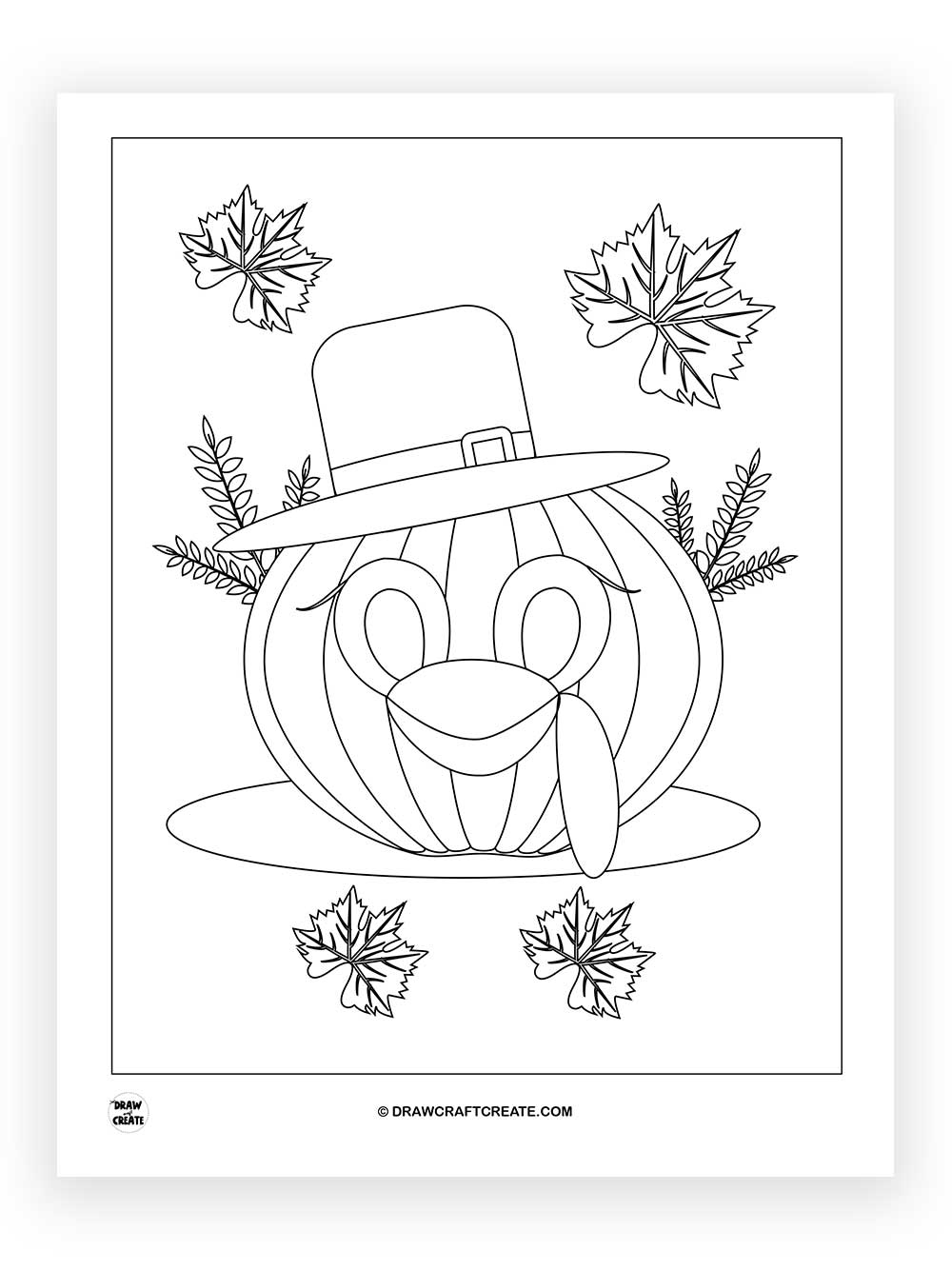 thanksgiving color pages pumpkin