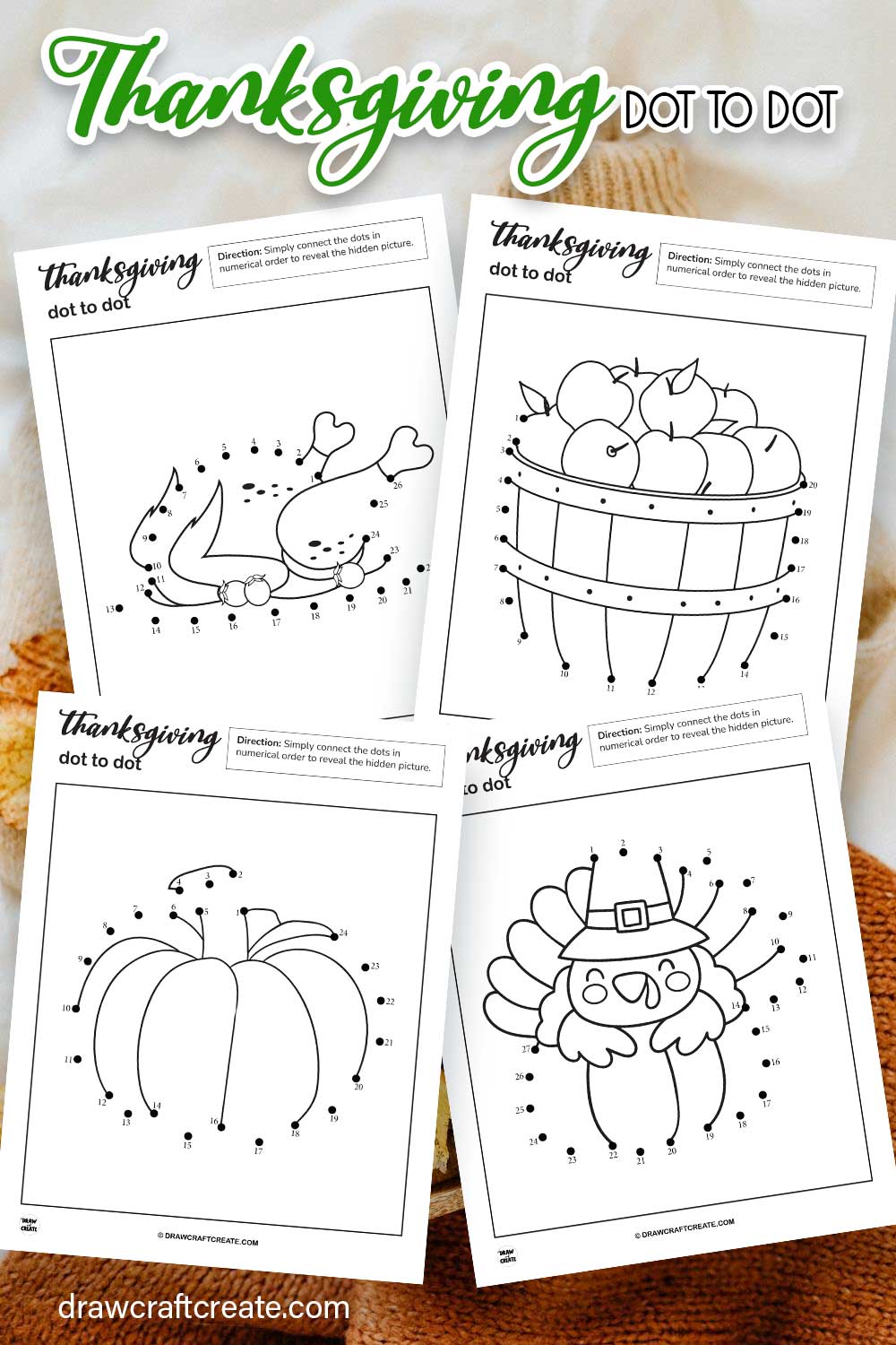 thanksgiving dot to dot printable