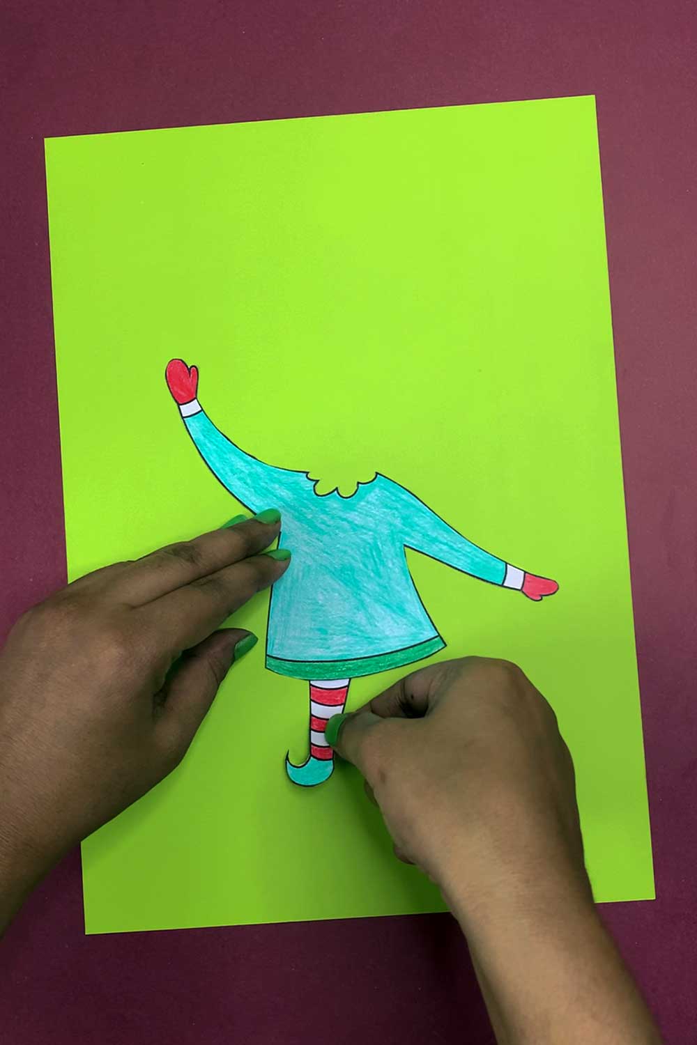 Build a Girl Elf Craft Printable