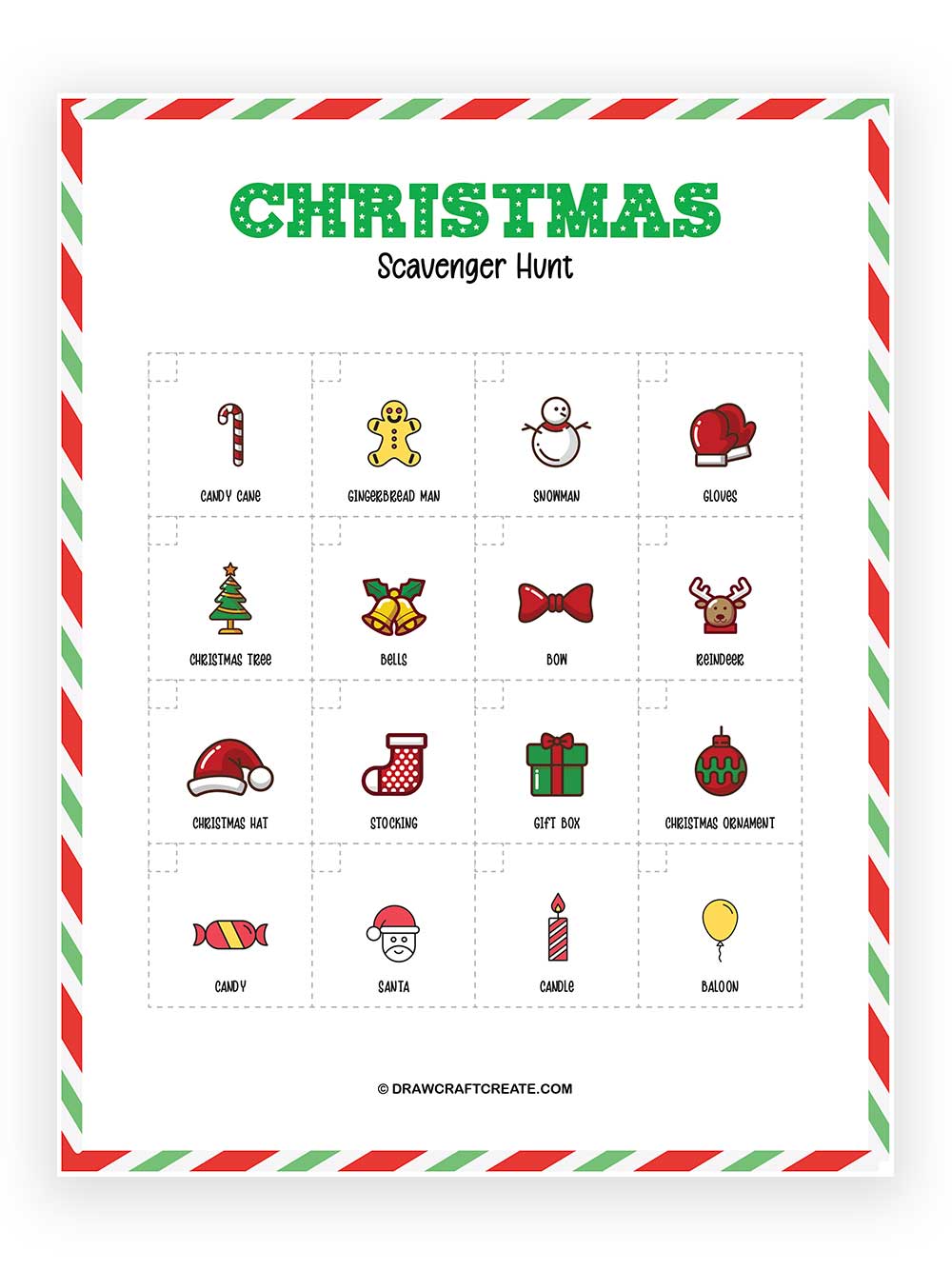 Christmas Scavenger Hunt Printable