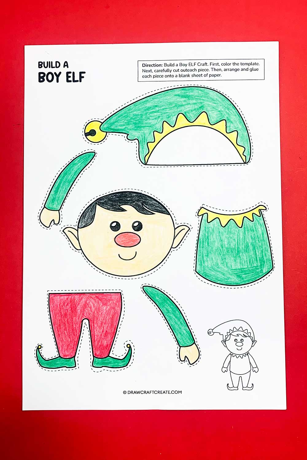 Free Printable Build a ELF Craft