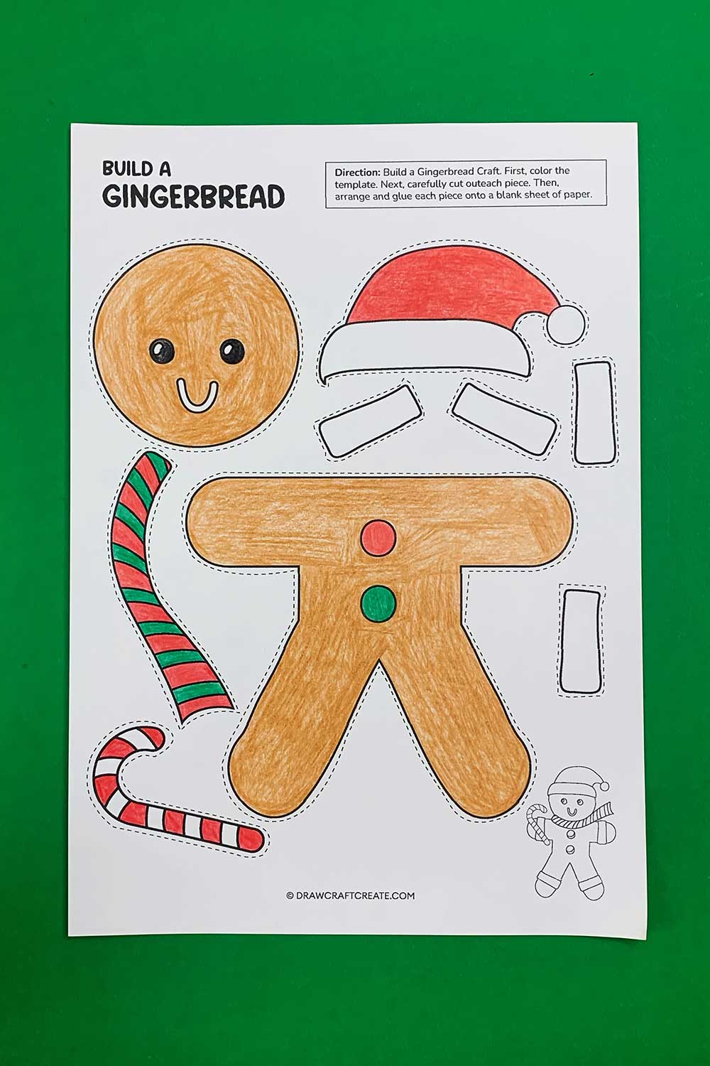 Free Printable Build a Gingerbread Craft