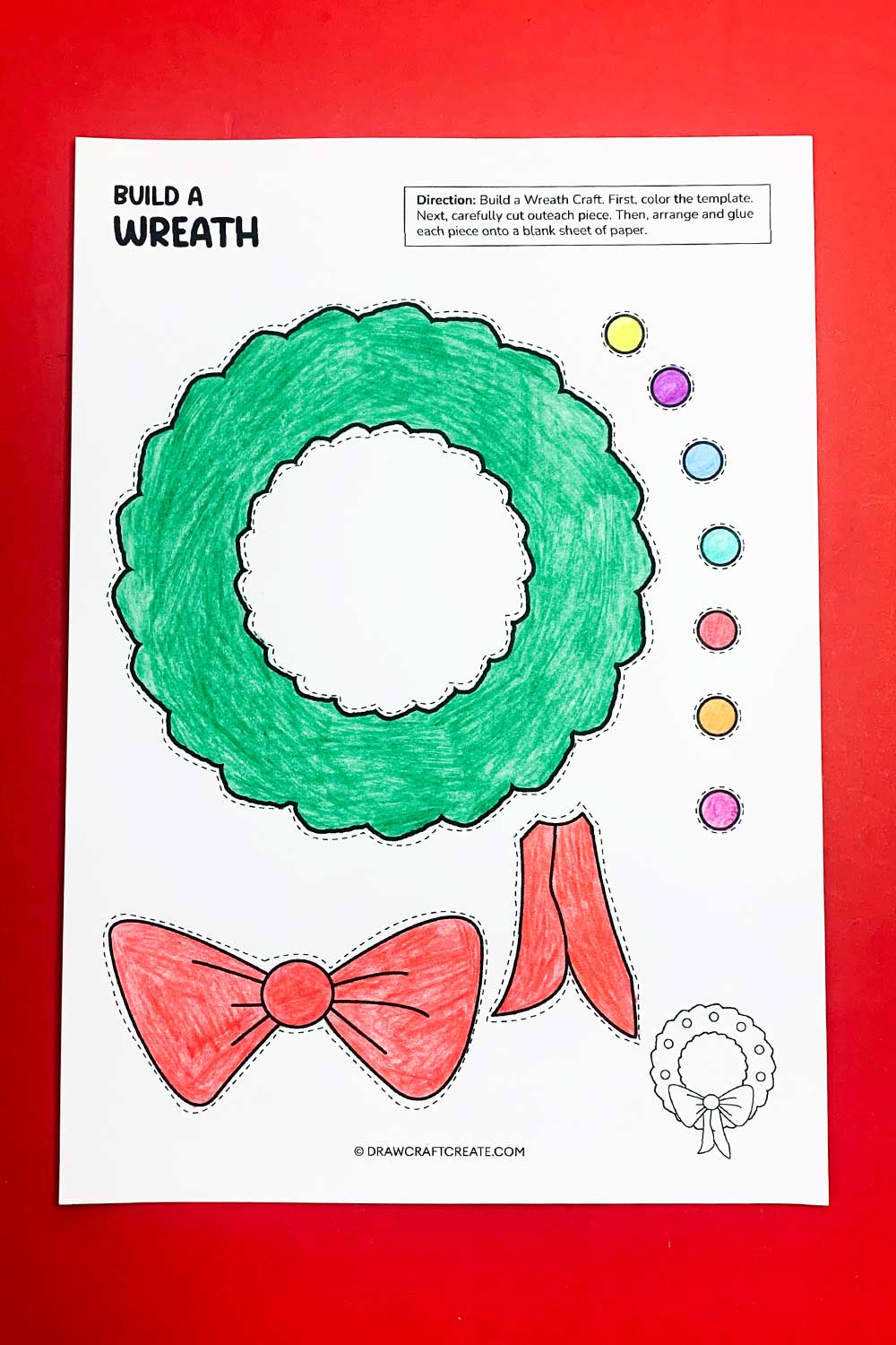 Free Printable Build a Wreath Craft