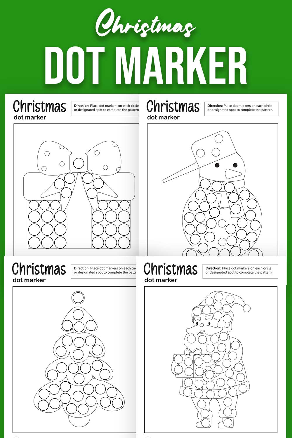 Free Printable Christmas Dot Marker