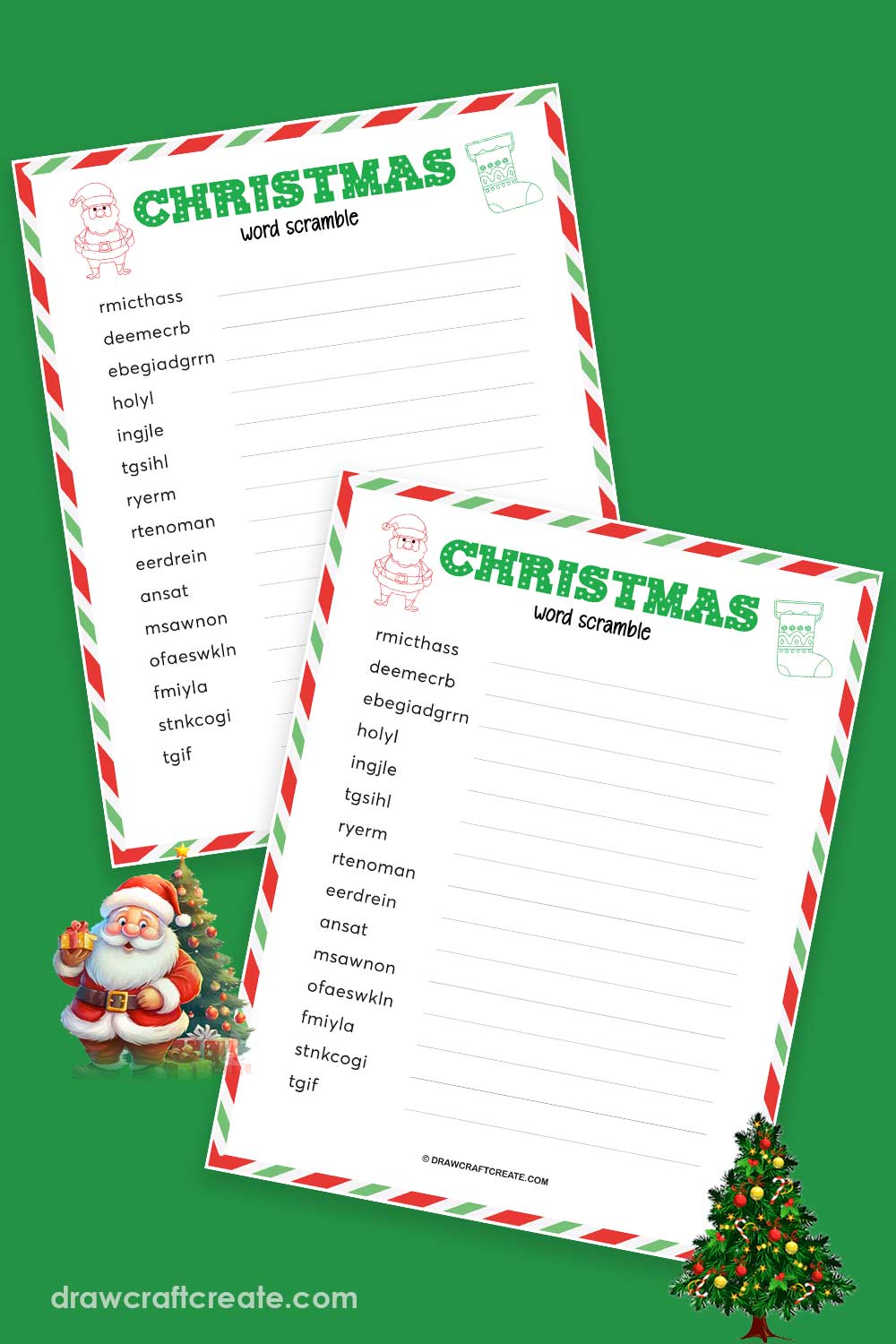 Free Printable Christmas Word Scramble