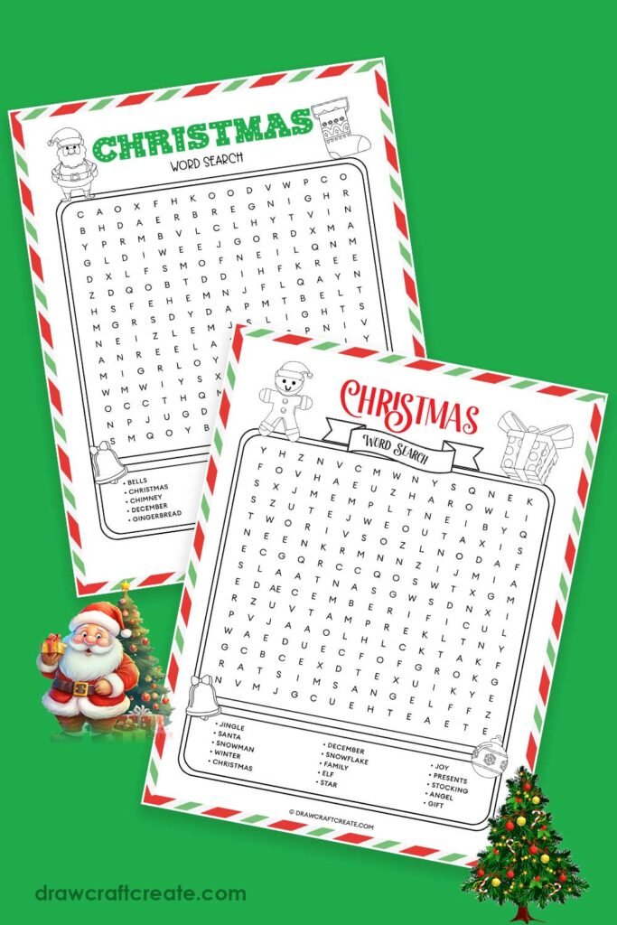 Free Printable Build a Santa Craft - Draw Craft Create