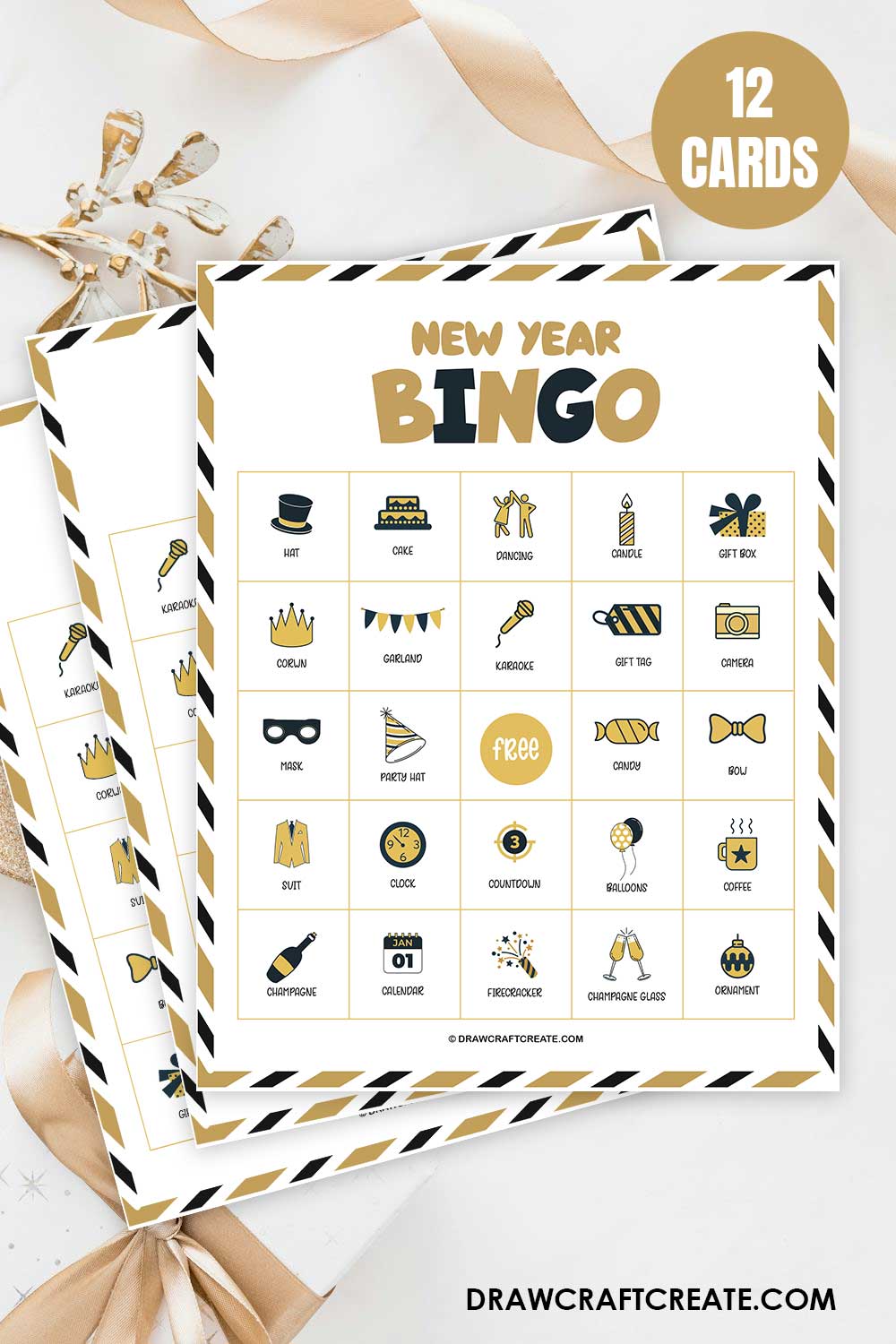 Free Printable New Year Bingo Cards