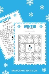 Free Printable Winter Maze Puzzle - Draw Craft Create
