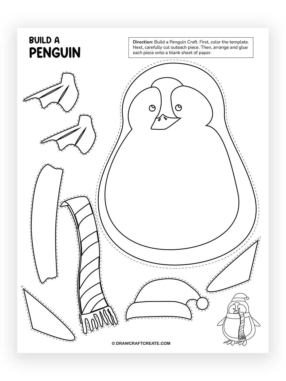 Printable Build a Penguin Craft