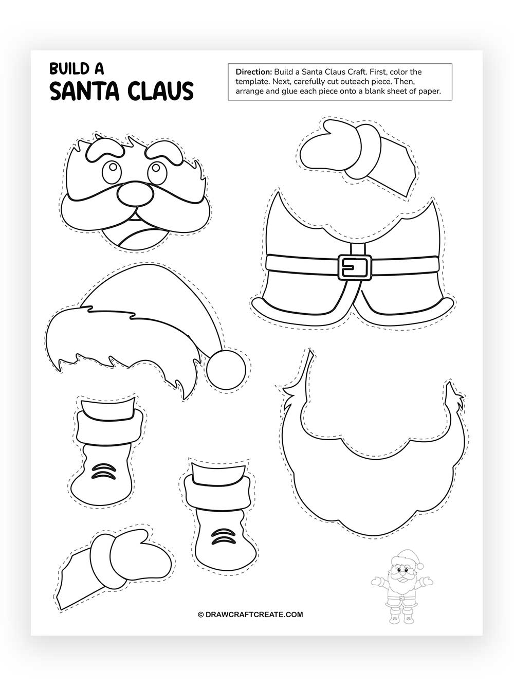 Printable Build a Santa Crafts