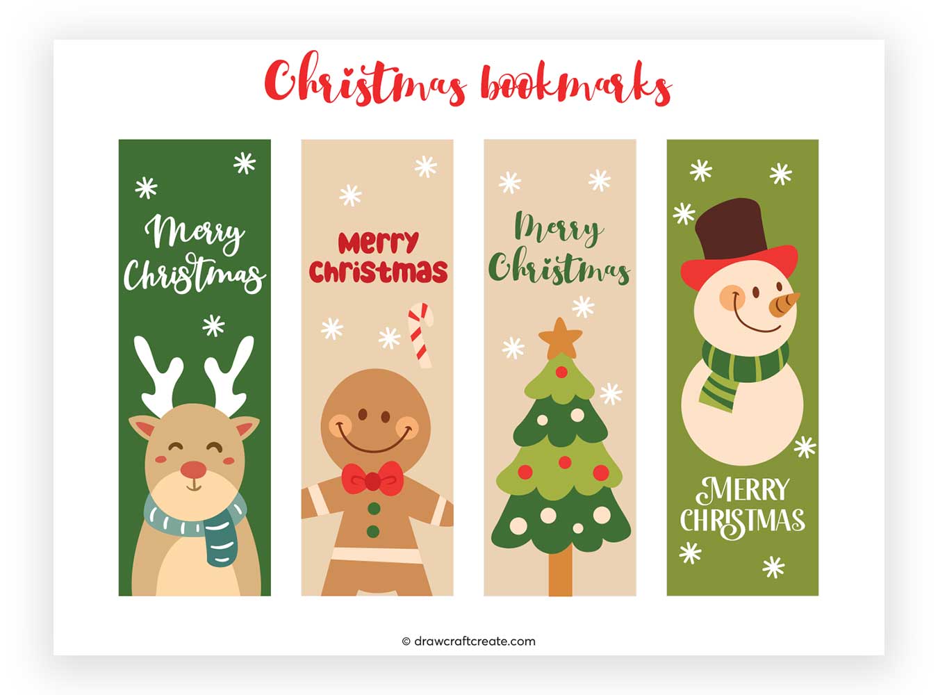 Printable Christmas Bookmarks