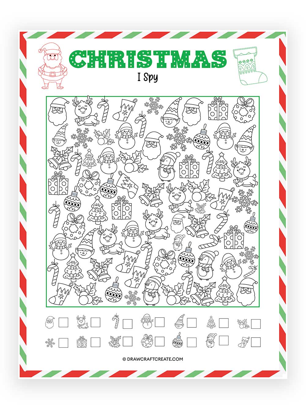 Printable Christmas I Spy