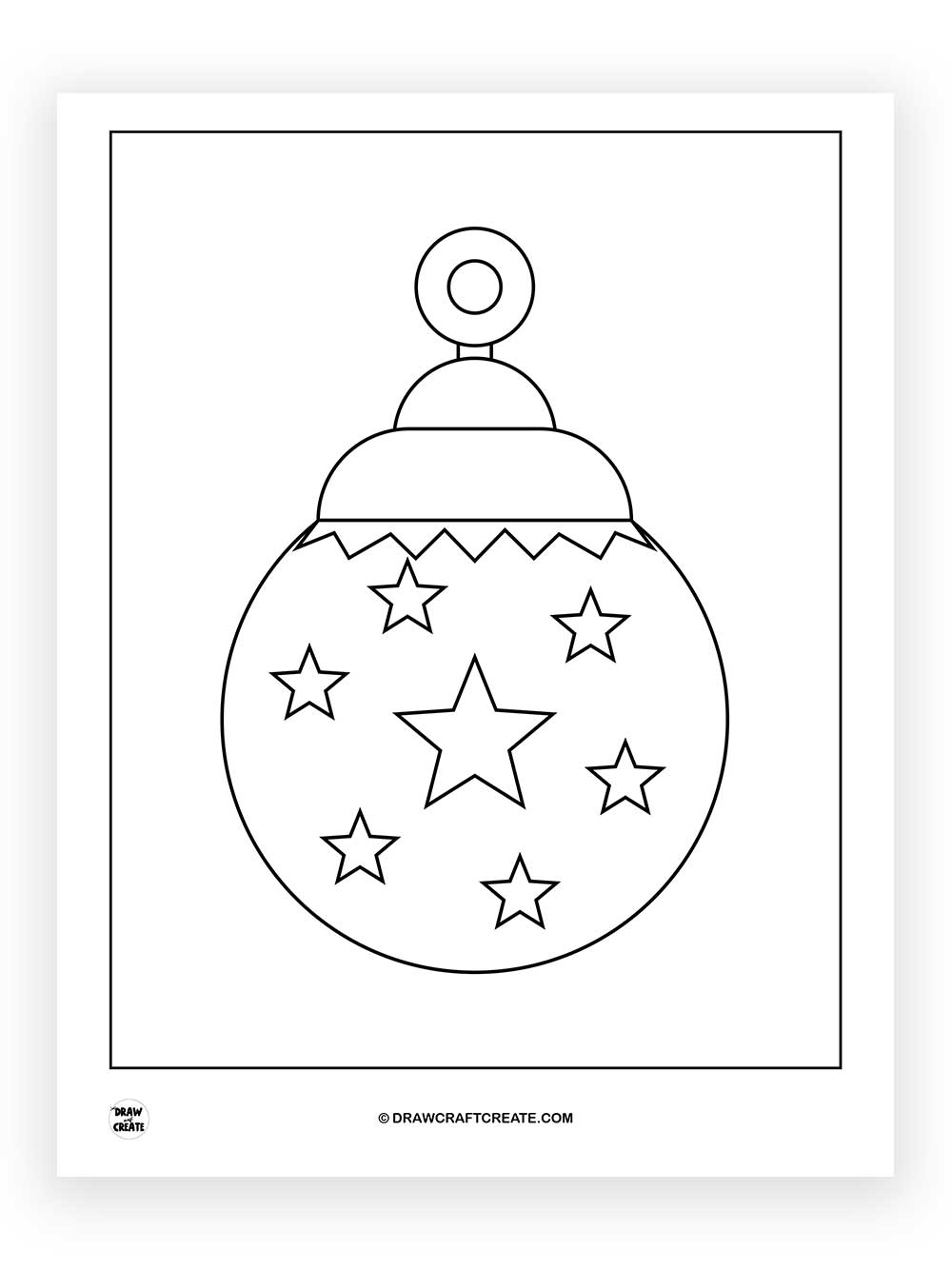 Printable Christmas Ornament Coloring Page