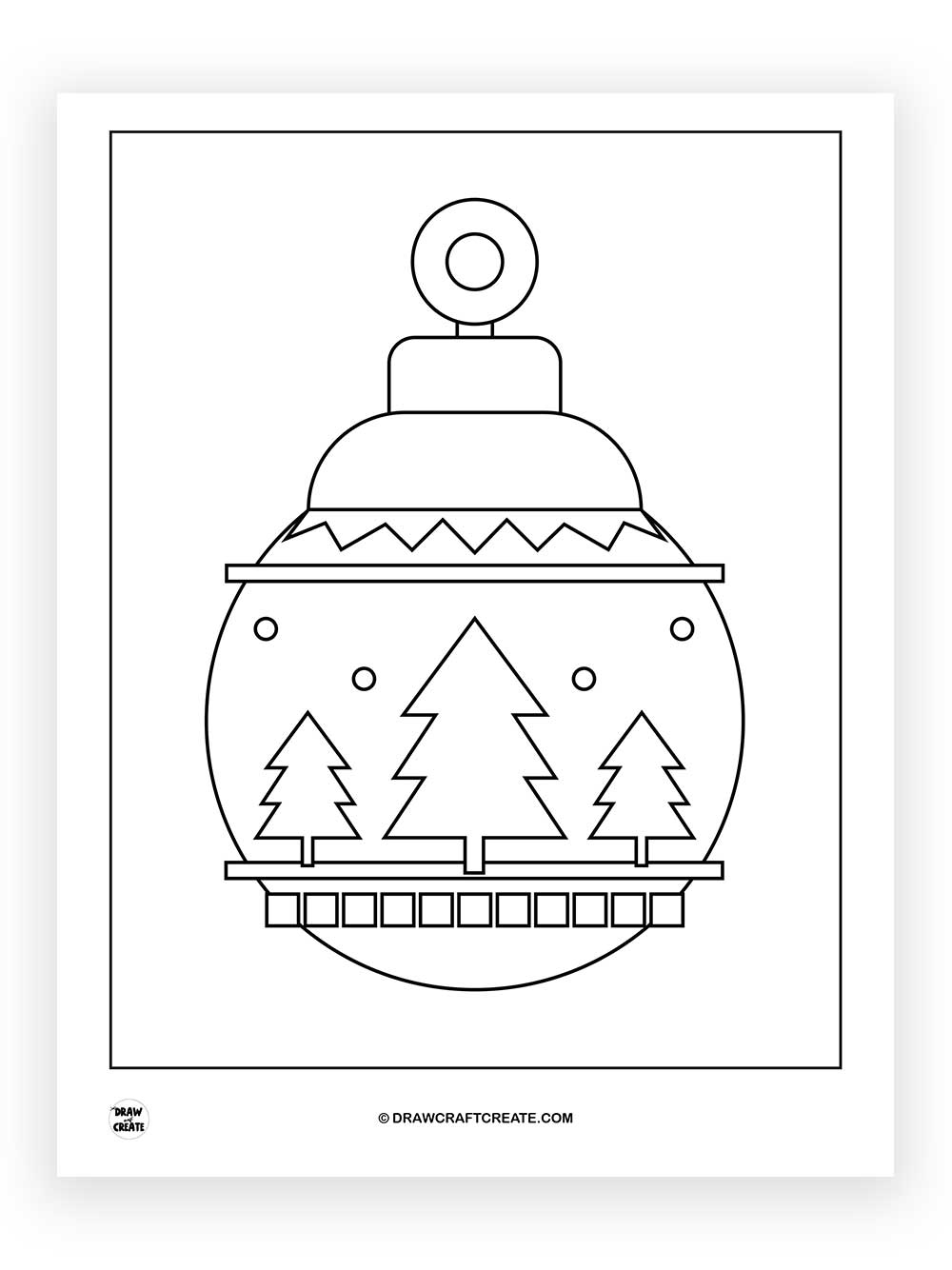 Printable Christmas Ornament Coloring Page