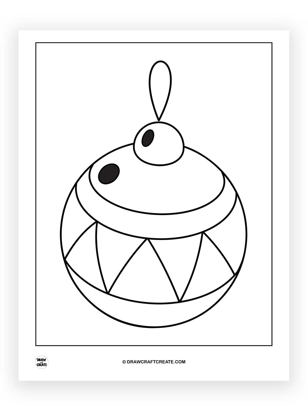 Printable Christmas Ornament Coloring Page