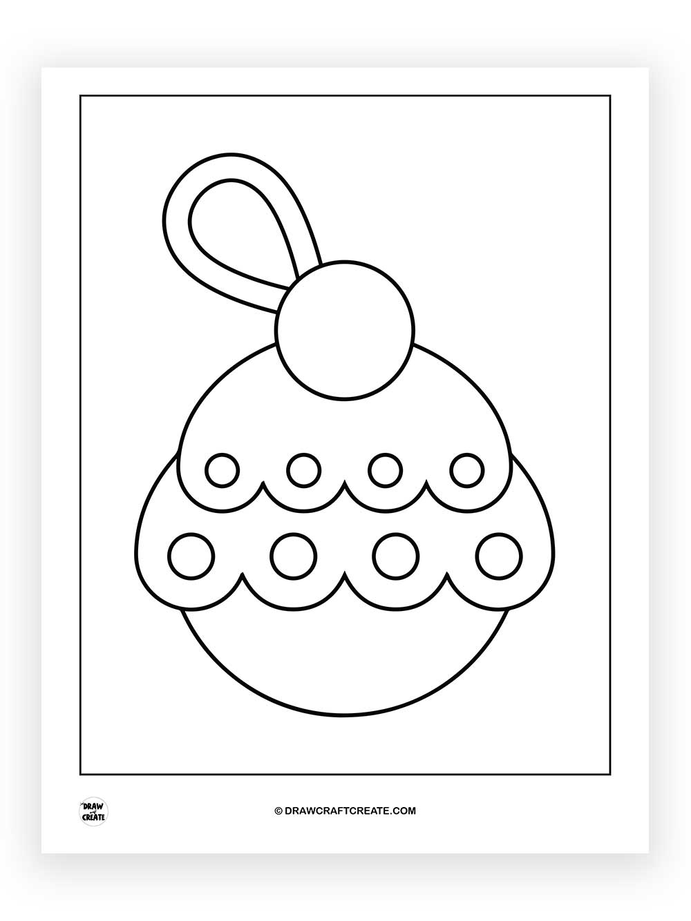 Printable Christmas Ornament Coloring Page