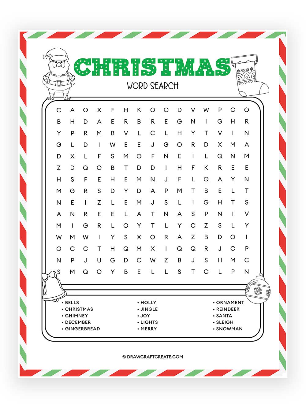 Printable Christmas Word Search