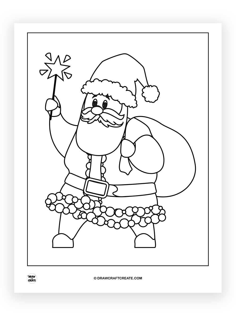 Printable Santa Claus Coloring Page