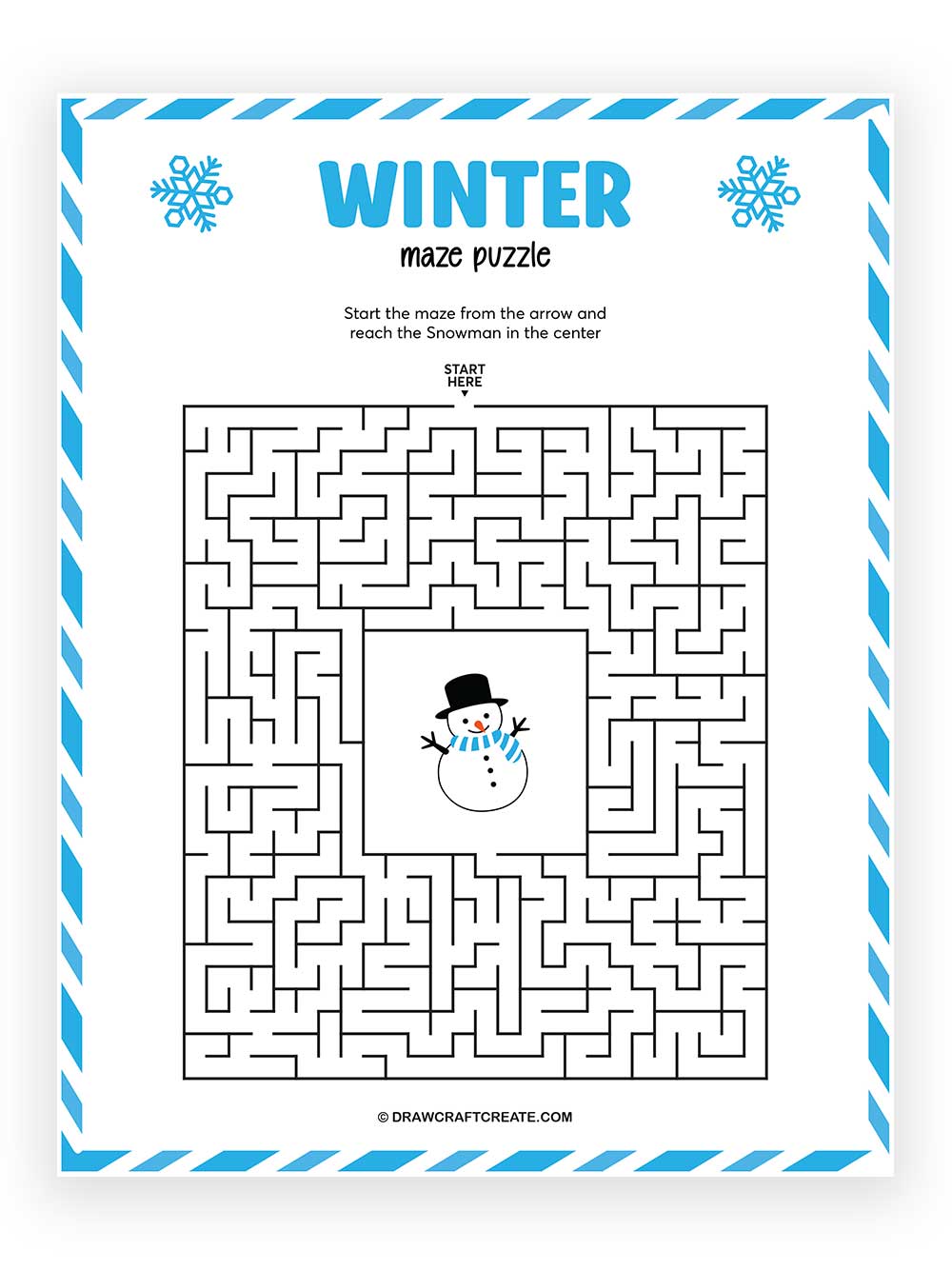 Printable Winter Maze