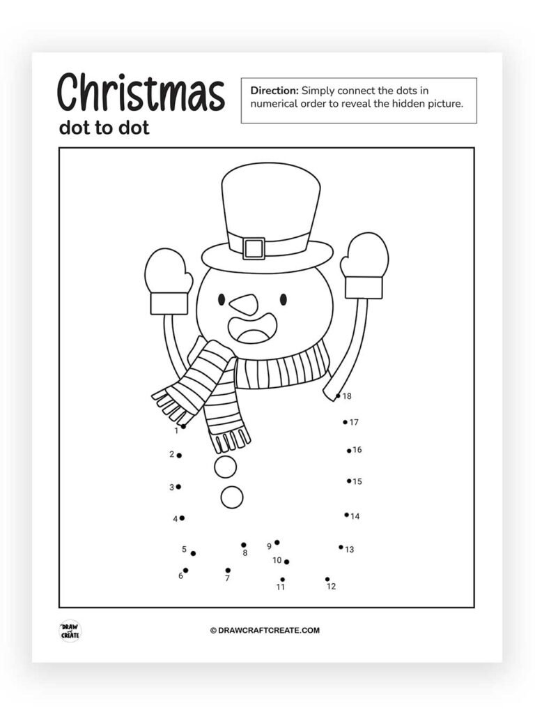 Free Printable Christmas Dot To - Christmas Polar Bear Dot To Dot 768x1025