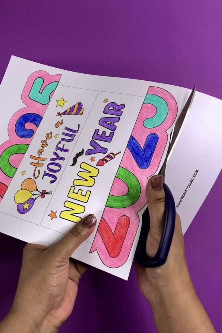 Surprise Card Routine Free Printable New Year Surprise Card - Draw Craft Create