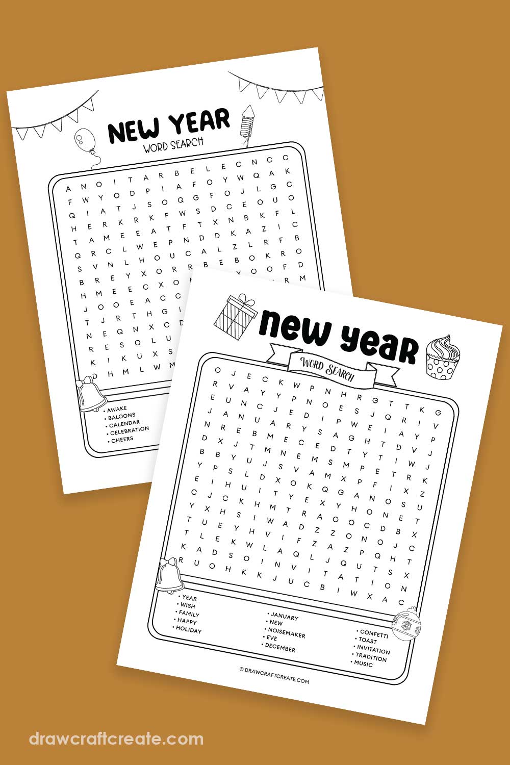 new year word search