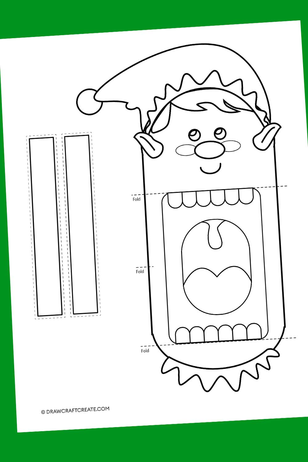 printable elf puppet