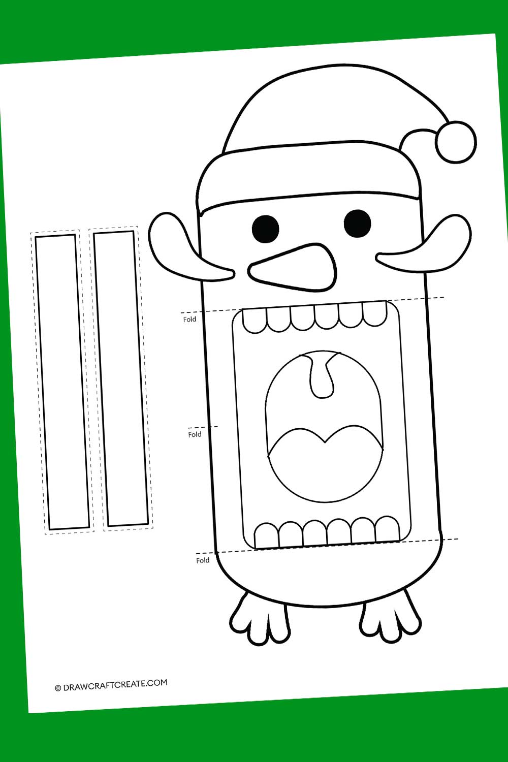 printable penguin puppet