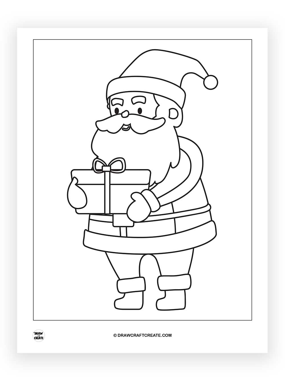 printable santa coloring page