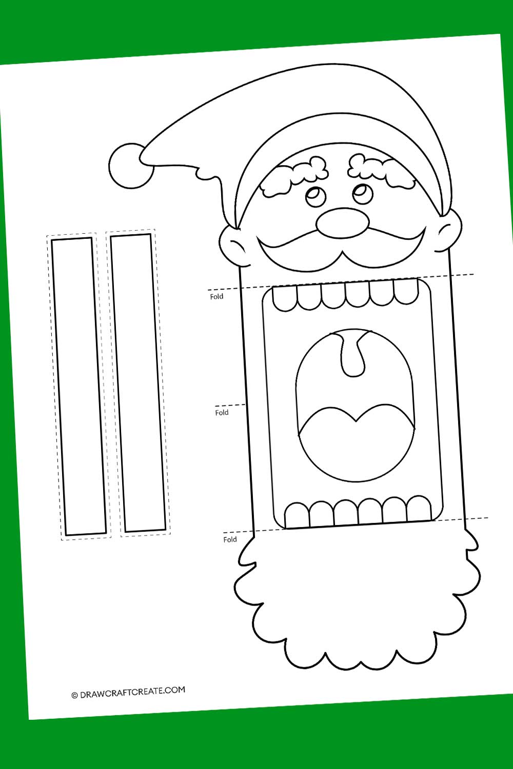 printable santa puppet