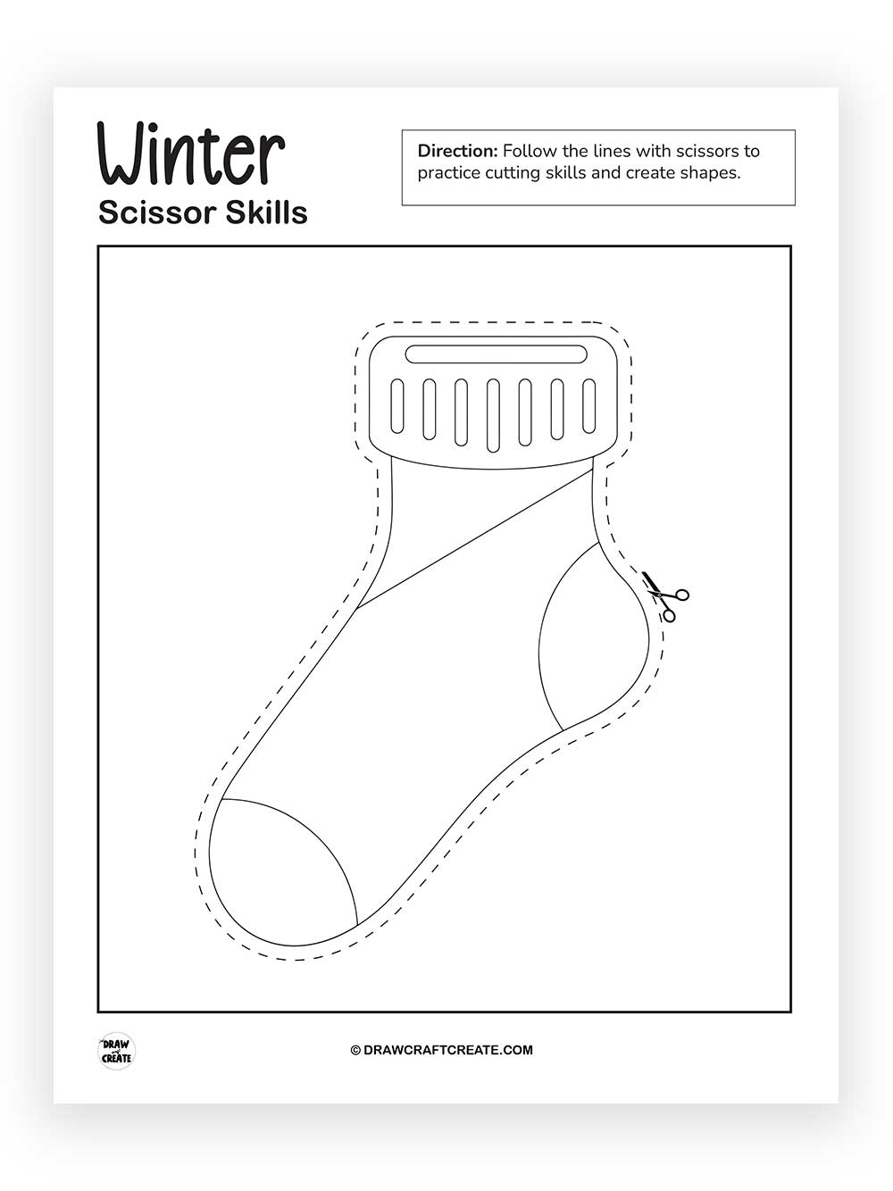 printable shocks scissor skill