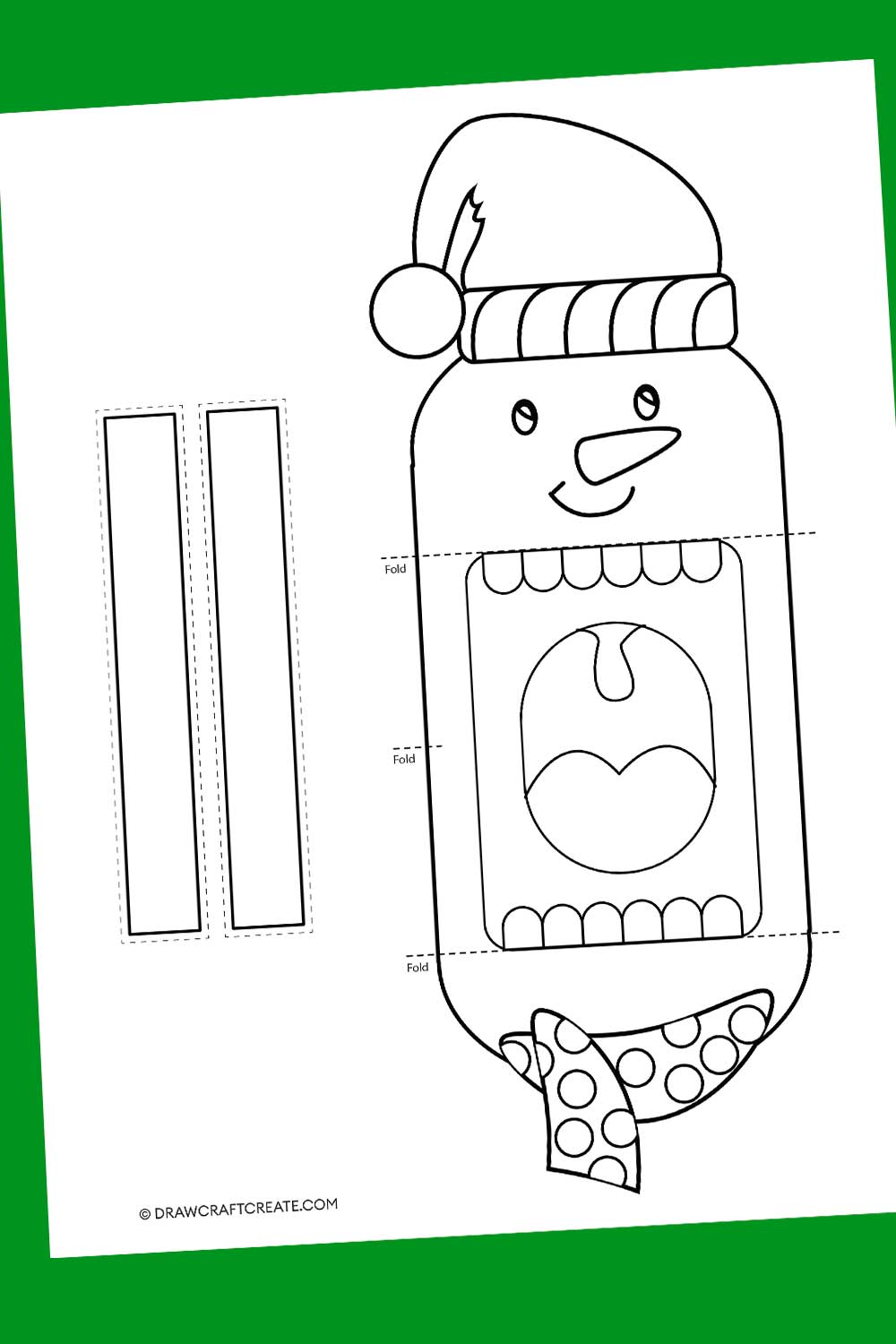 printable snowman puppet