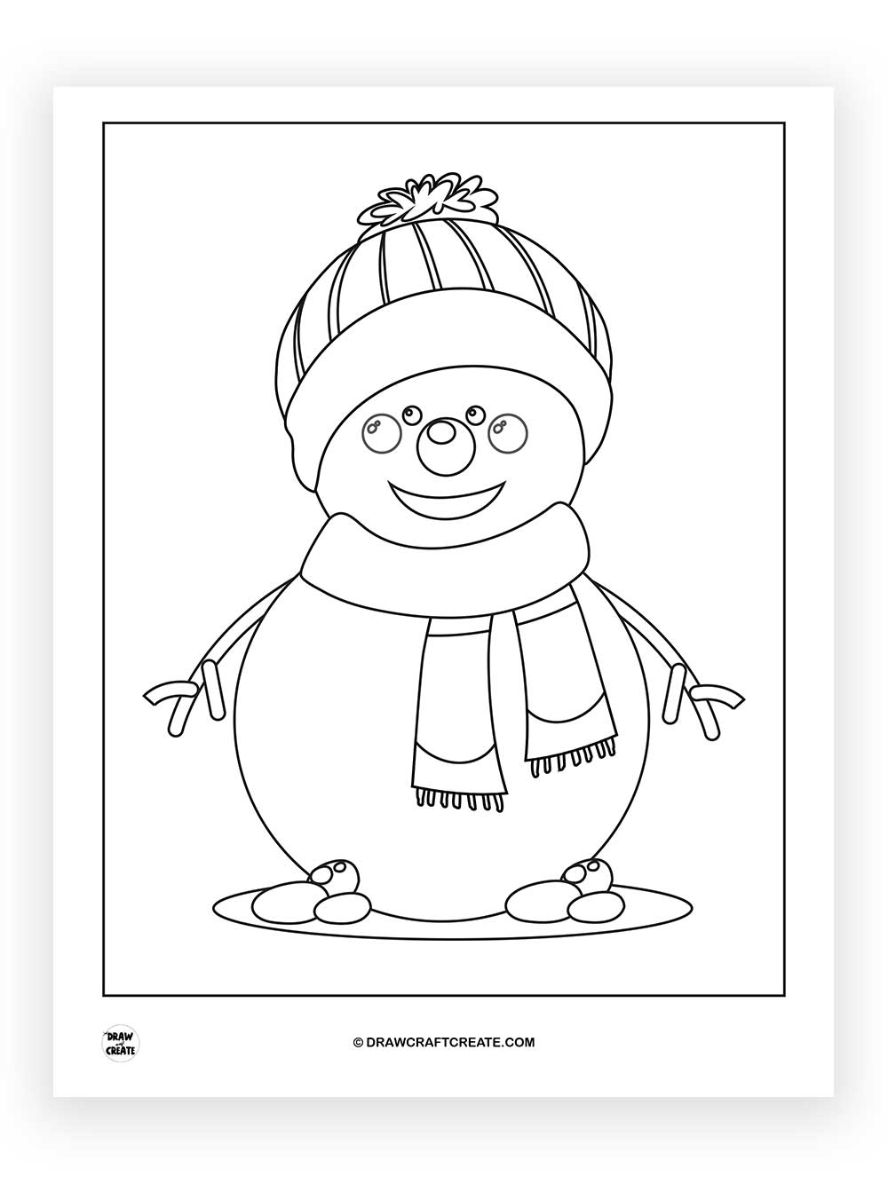 winter snowman coloring pages