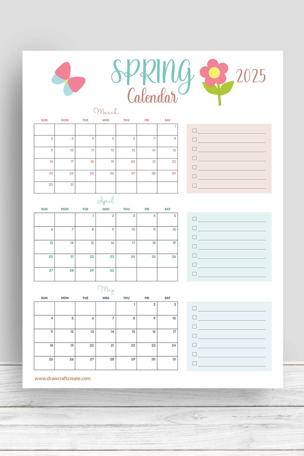 2025 Spring Calendars