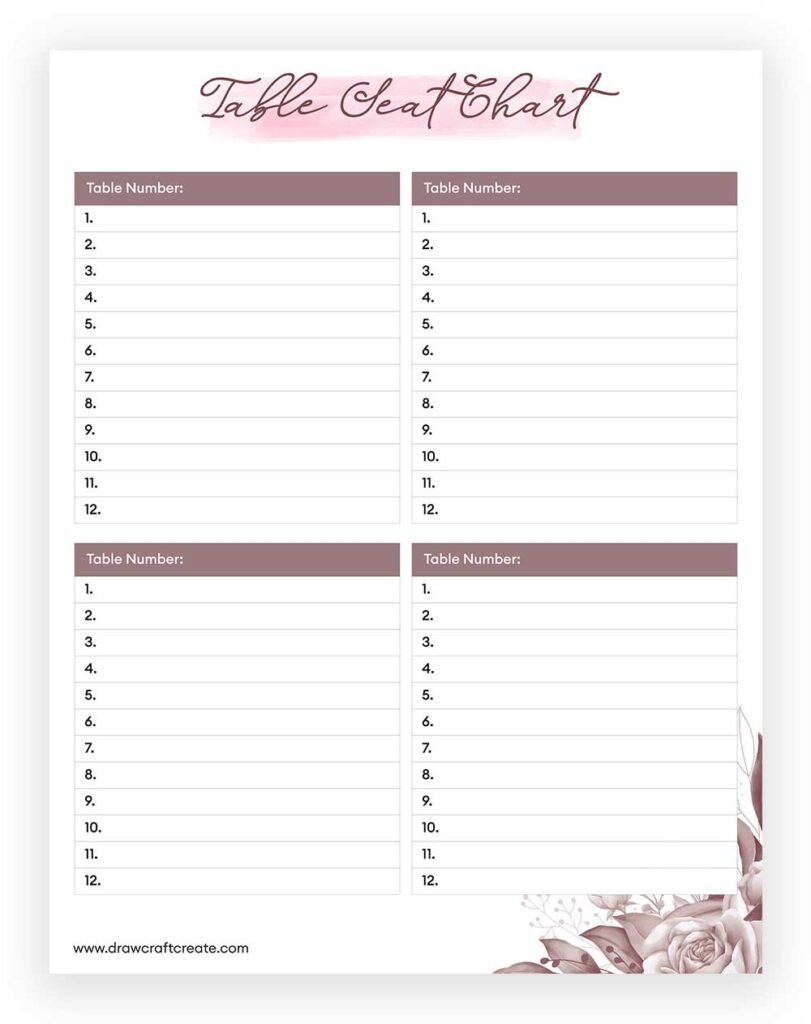 Free Printable Wedding Planner (33 Pages Pdf) - Draw Craft Create