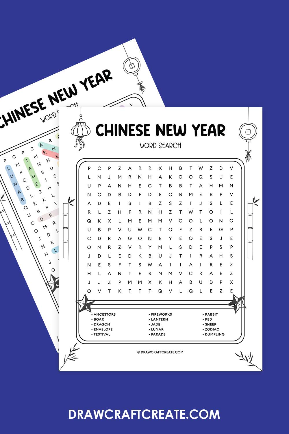 Chinese New Year Word Search Printable