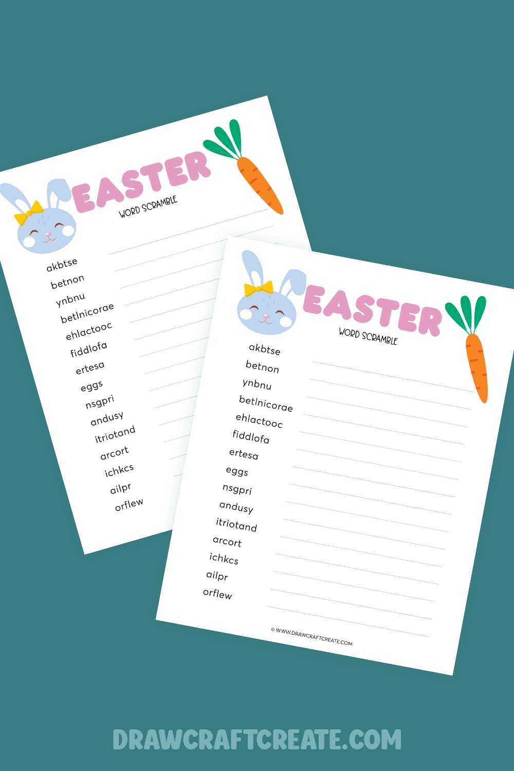 Easter Word Scramble Printable