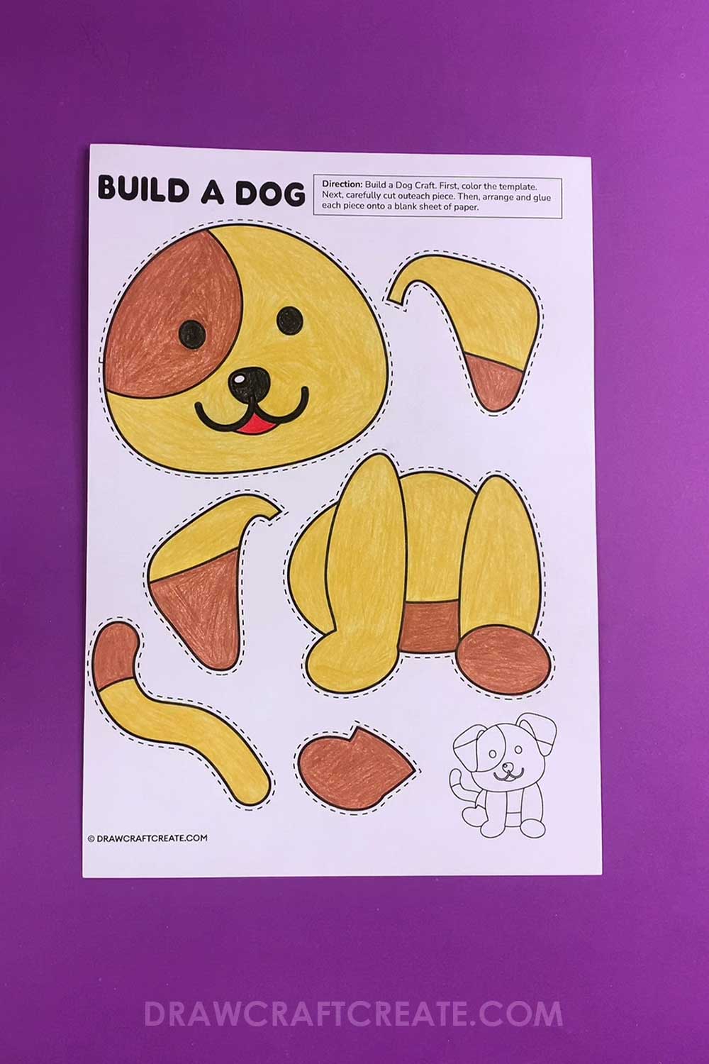 Free Printable Build A Dog