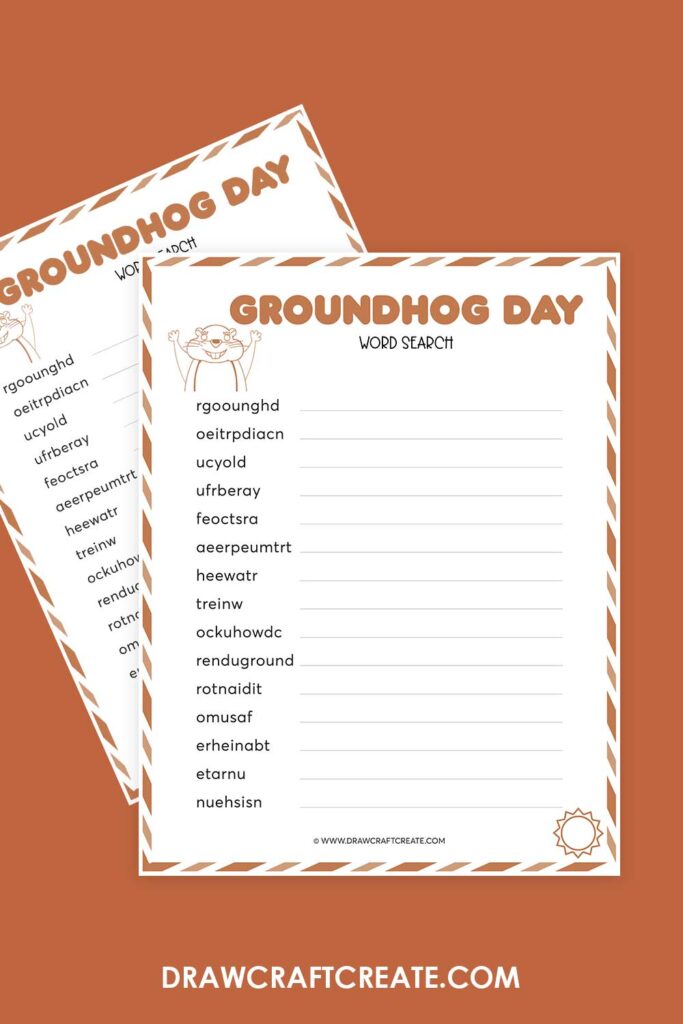 free printables for groundhog day