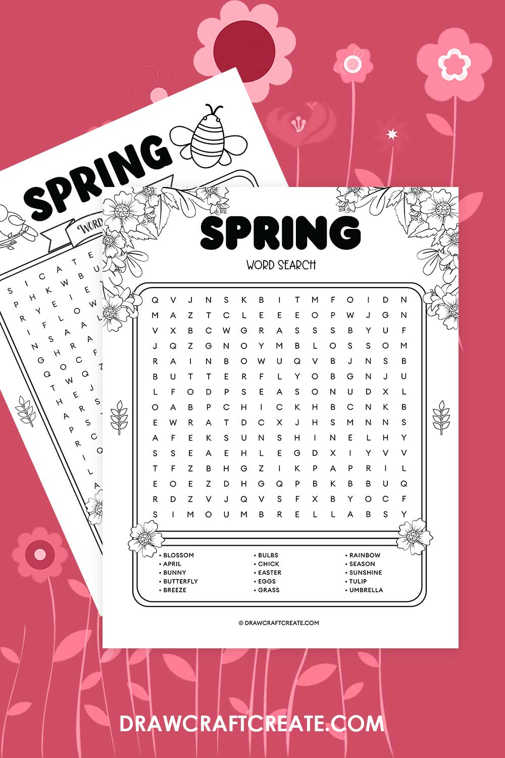 Free Printable Spring Word Search