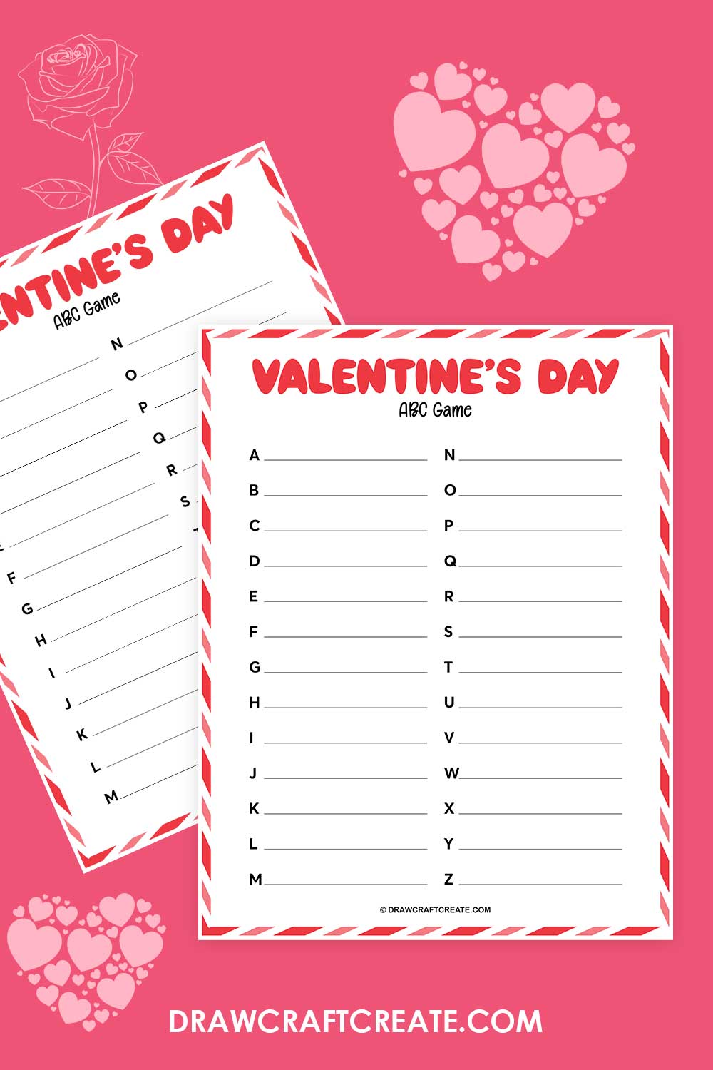 Free Printable Valentines Day abc game