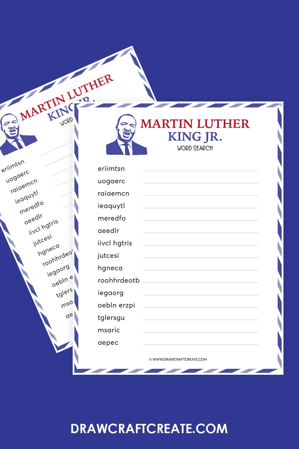 Martin Luther King Jr Word Scramble Printable Free