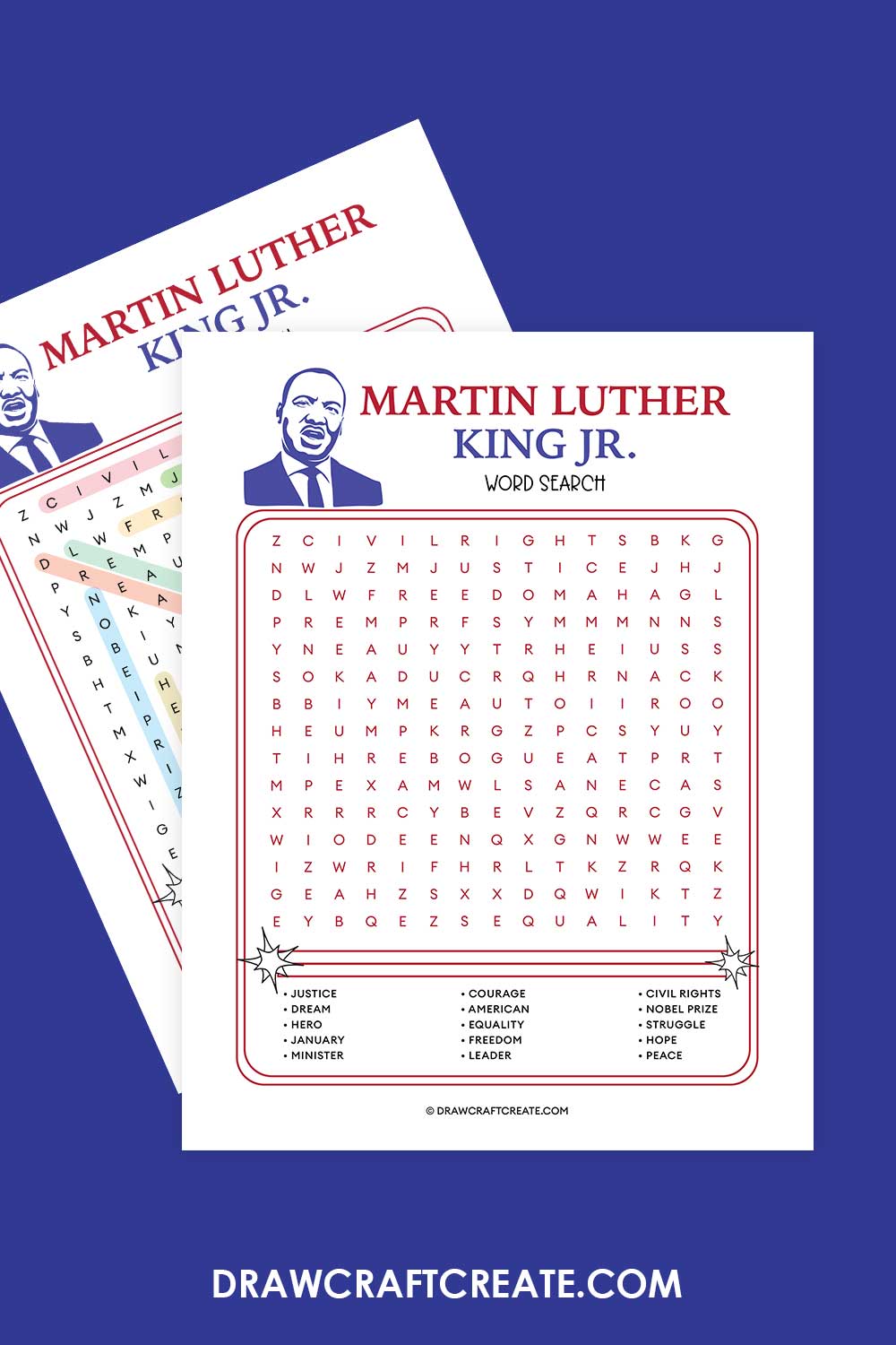 Martin Luther King Jr Word Search Printable Free