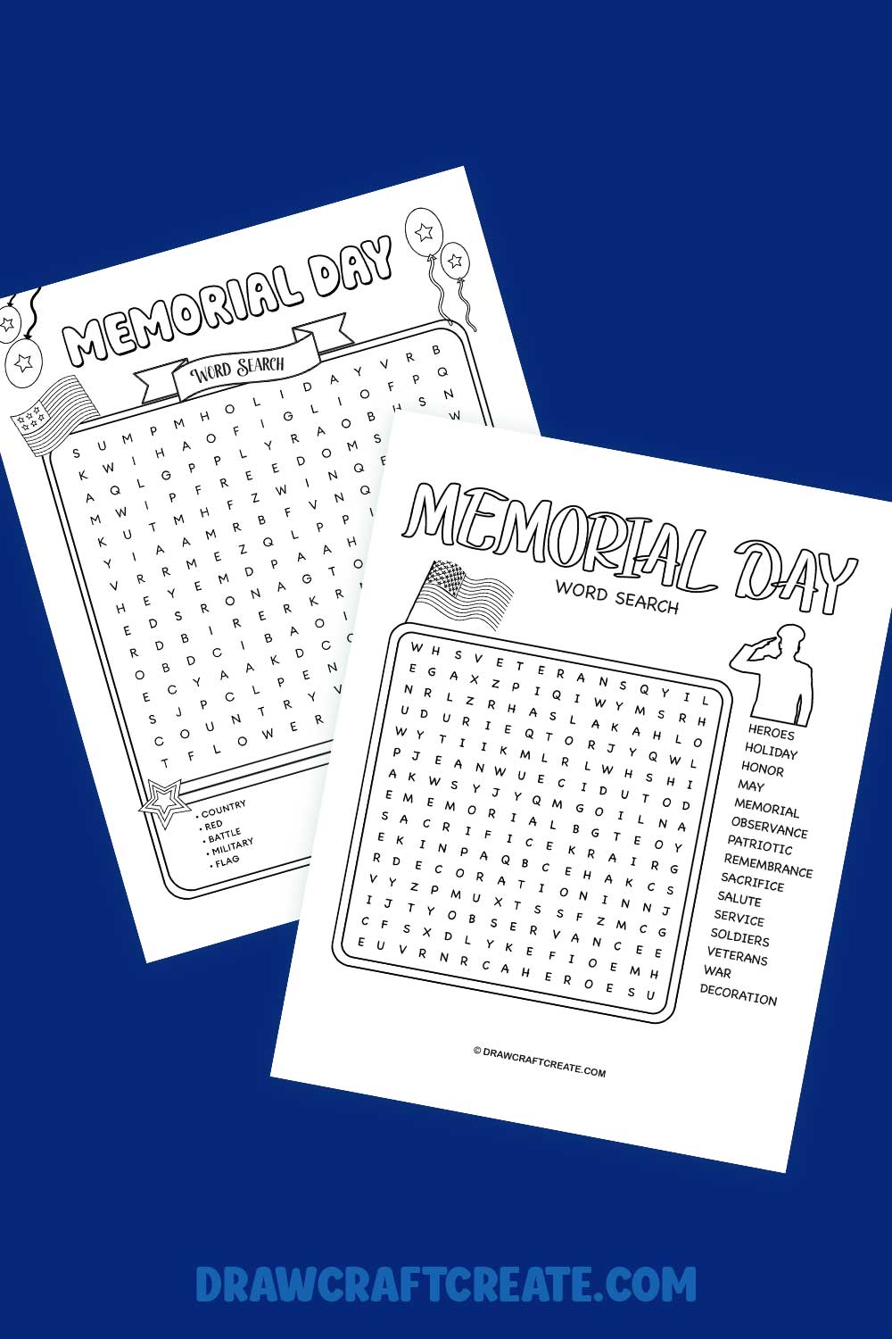 Memorial Day Word Search Printable