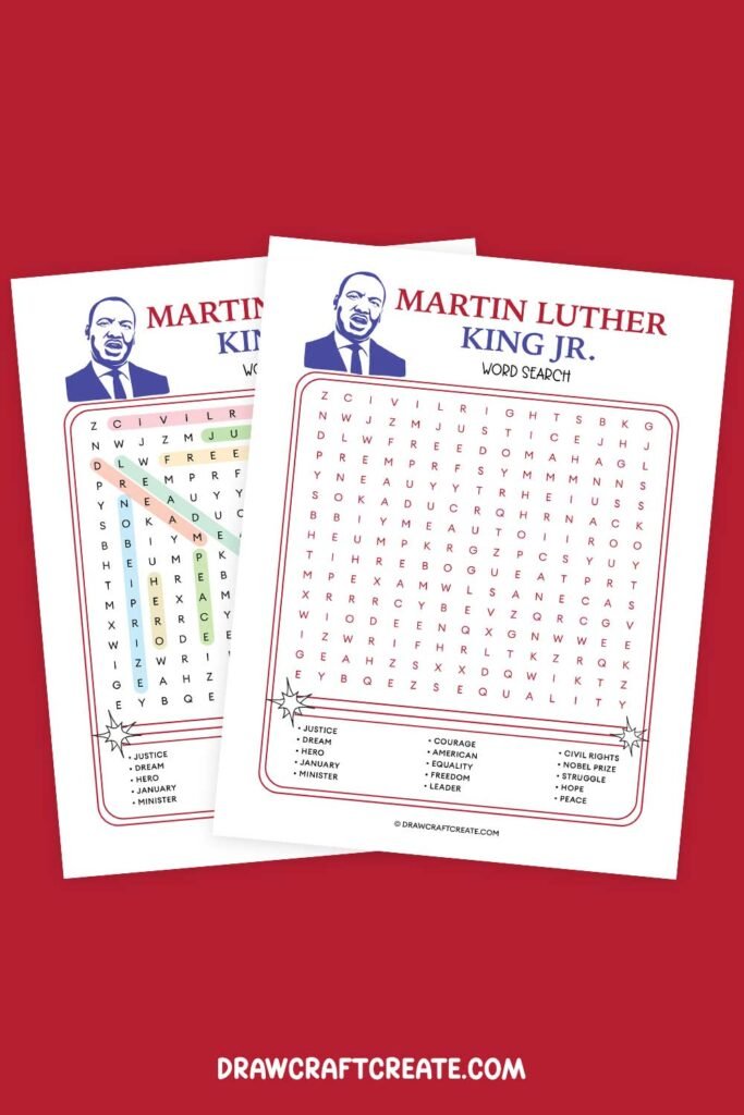 Martin Luther King Jr Word Search - Printable Martin Luther King Jr Word Search 4 683x1024 