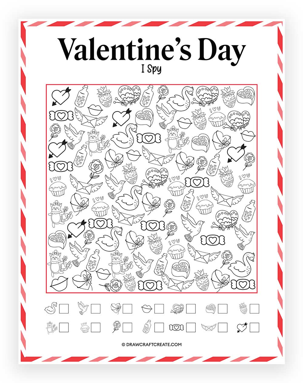 Printable Valentine's Day I Spy