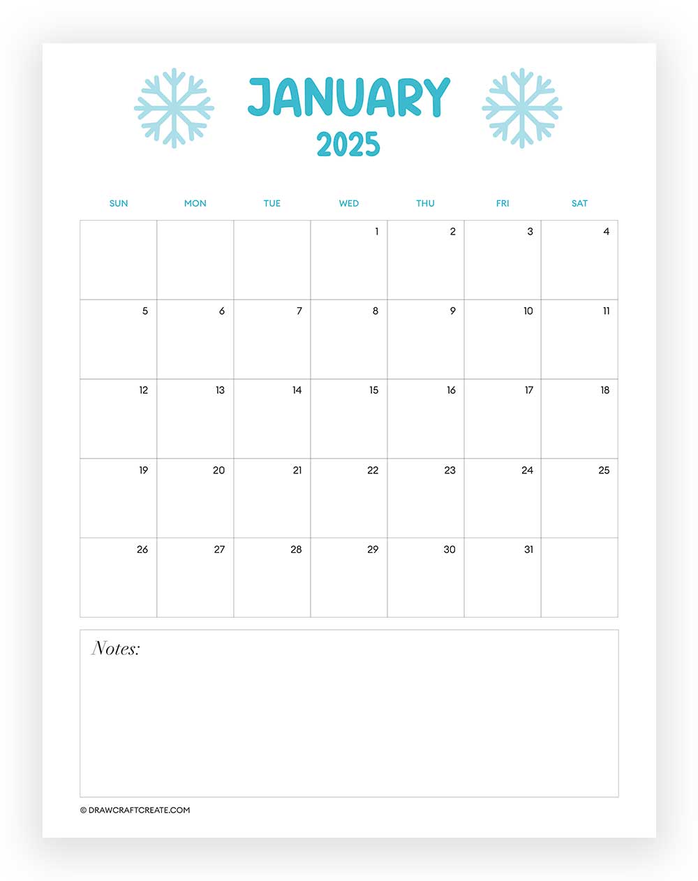 january 2025 calendar