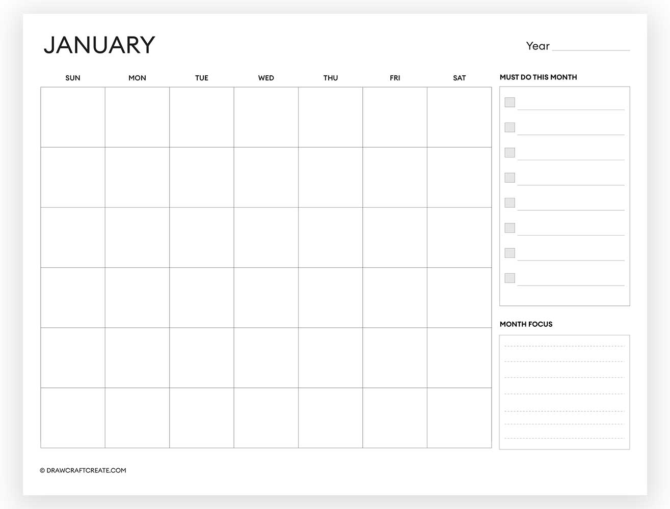 january 2025 calendar